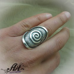 Сребърен дамски пръстен "Спиралата на живота"  R-773